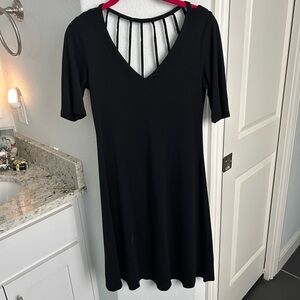Black Strappy-Back Women's Dress